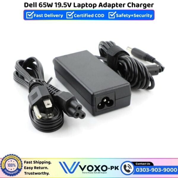 Dell 65W 19.5V Laptop Adapter Charger Price In Pakistan
