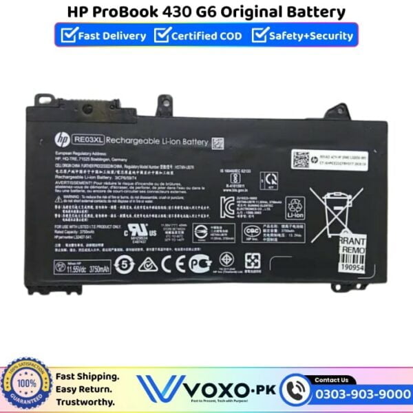 HP ProBook 430 G6 Original Battery Price In Pakistan