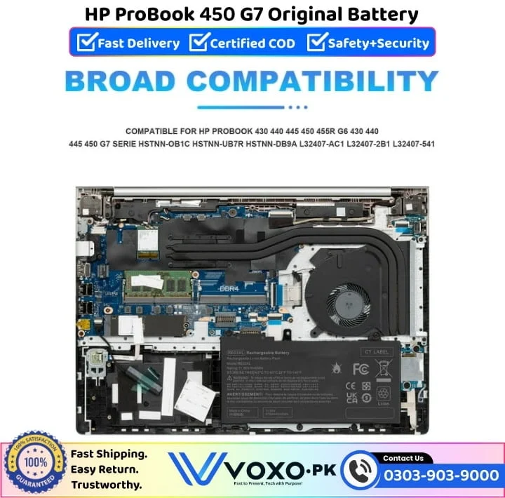 HP ProBook 450 G7 Original Battery Price In Pakistan